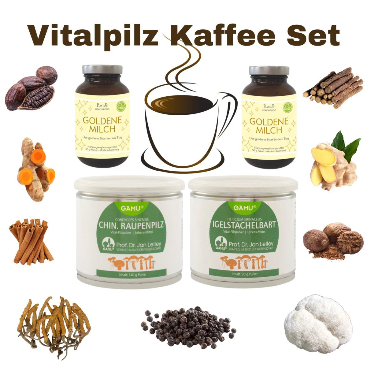 Vitalpilz Kaffee Set Pulver